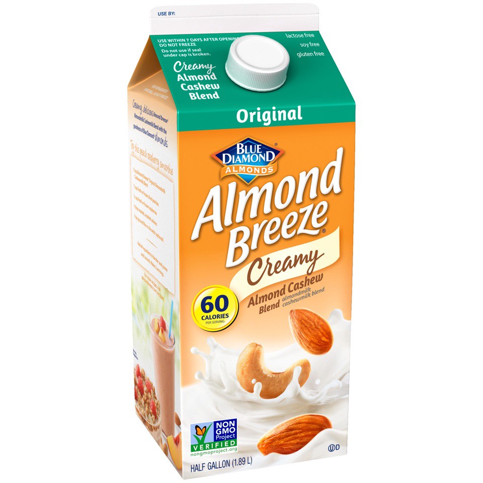 slide 2 of 4, Almond Breeze Blue Diamond Almonds Almond Breeze Almond Cashew Blend Original, 1.89 liter