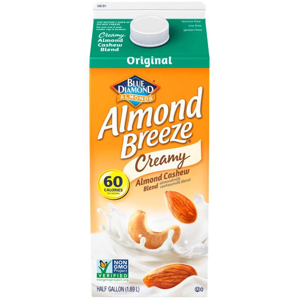 slide 1 of 4, Almond Breeze Blue Diamond Almonds Almond Breeze Almond Cashew Blend Original, 1.89 liter