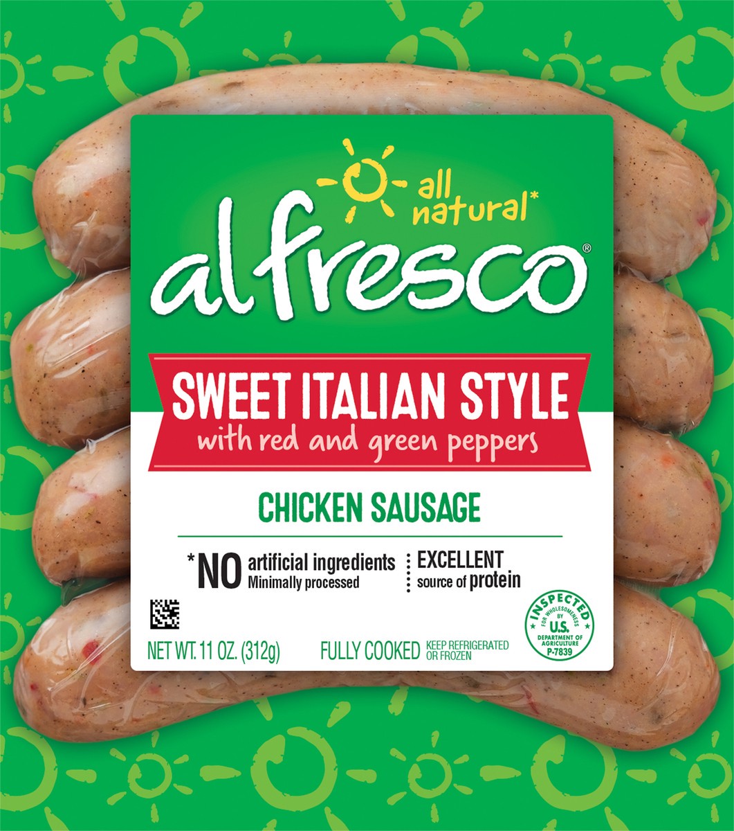 slide 10 of 12, Al Fresco Sweet Italian Style Chicken Sausage 11 oz, 11 oz