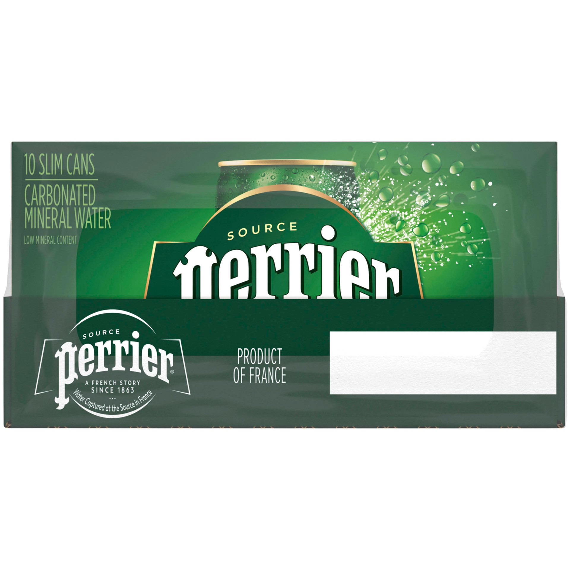 slide 7 of 9, Perrier Carbonated Mineral Water Slim - 10 ct; 84.5 fl oz, 10 ct