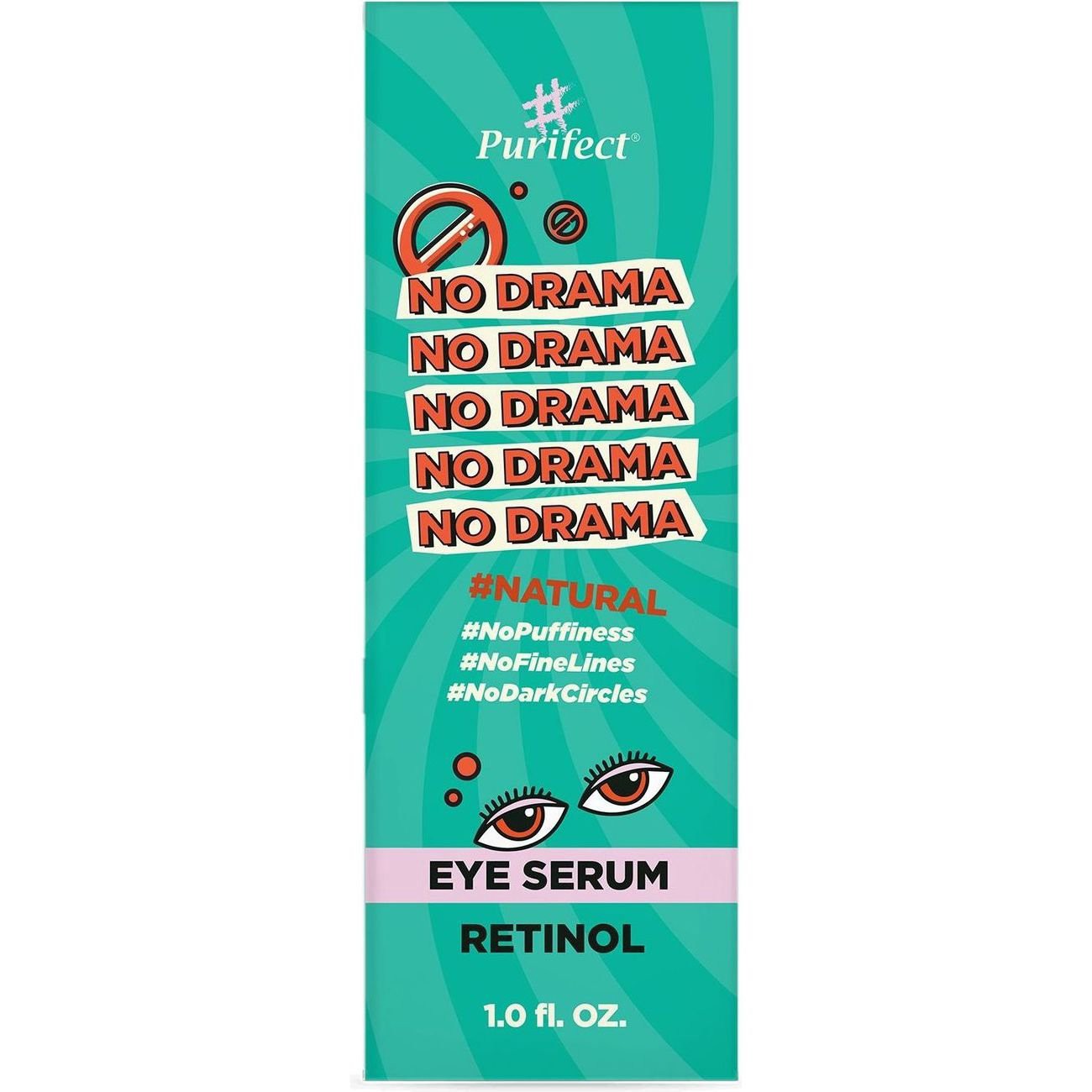 slide 1 of 1, Purifect No Drama Natural Dark Circle Eye Serum Retinol, 1 oz