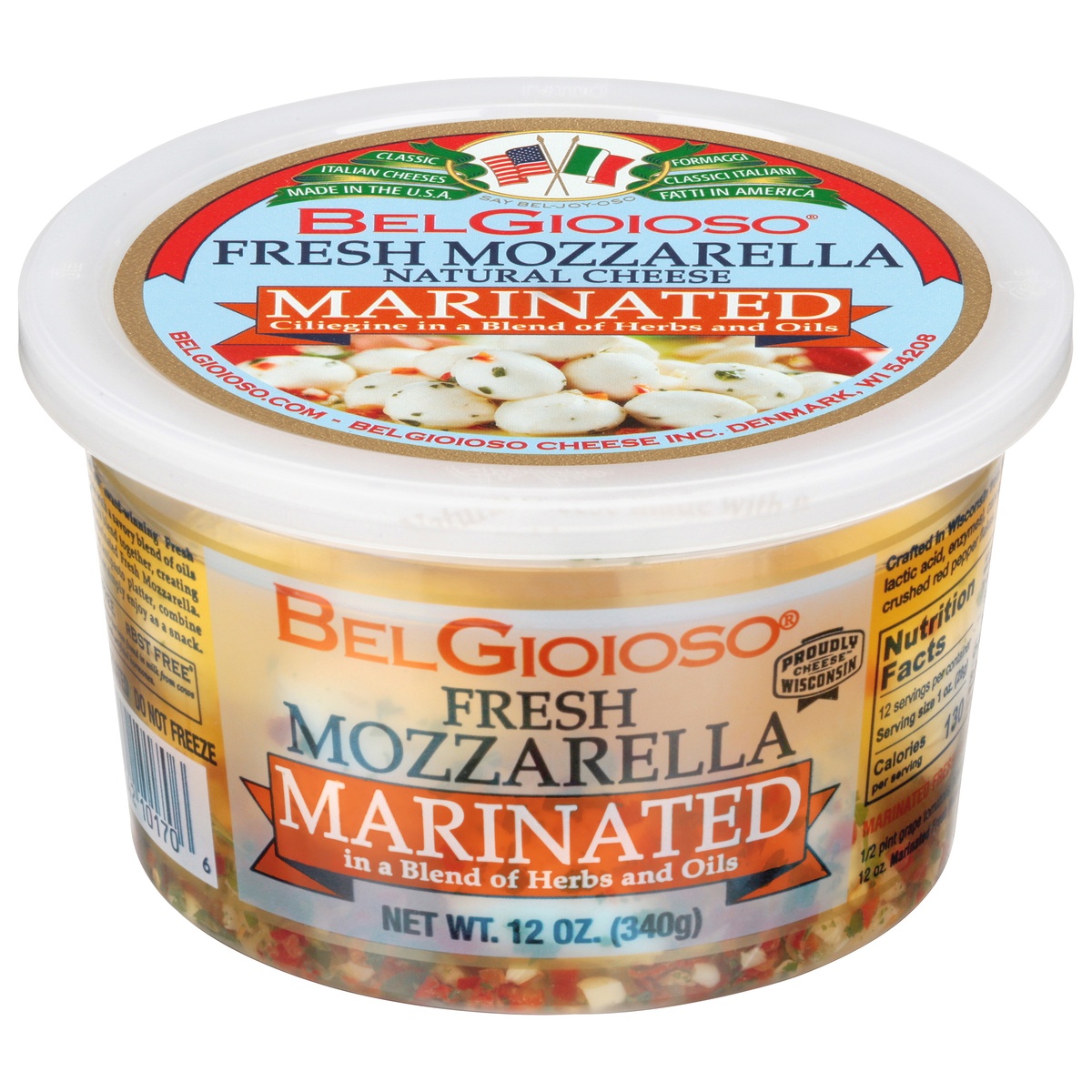 slide 1 of 1, BelGioioso Fresh Marinated Mozzarella, 12 oz