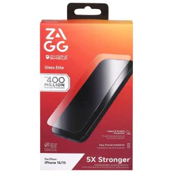 Zagg InvisibleShield Glass Elite Screen Protector for iPhone 16/15