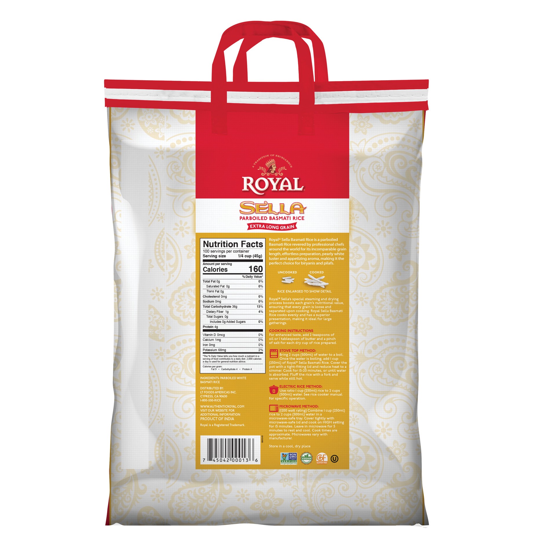 slide 2 of 6, Royal Sella Basmati Rice, 10 lb