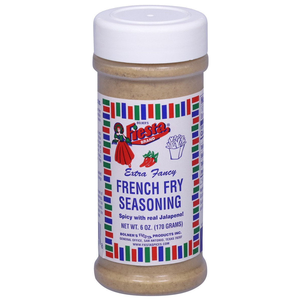 slide 1 of 12, Bolner's Fiesta Brand Extra Fancy French Fry Seasoning 6 oz, 6 oz