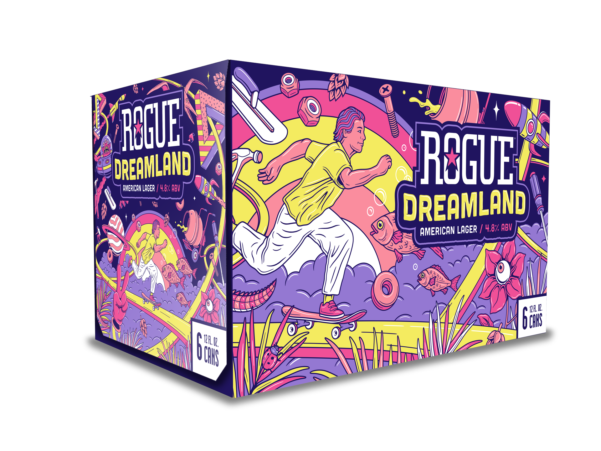 slide 1 of 8, Rogue Dreamland Lager, 6 ct; 12 oz