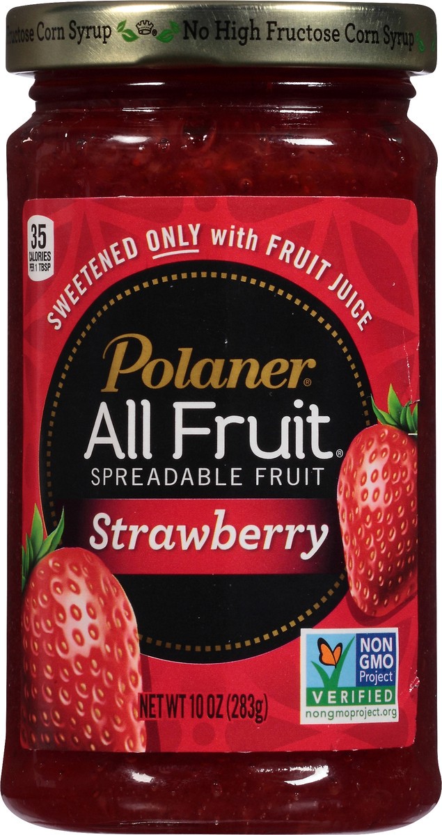 slide 1 of 7, Polaner All Fruit Strawberry Spreadable Fruit 10 oz. Jar, 10 oz