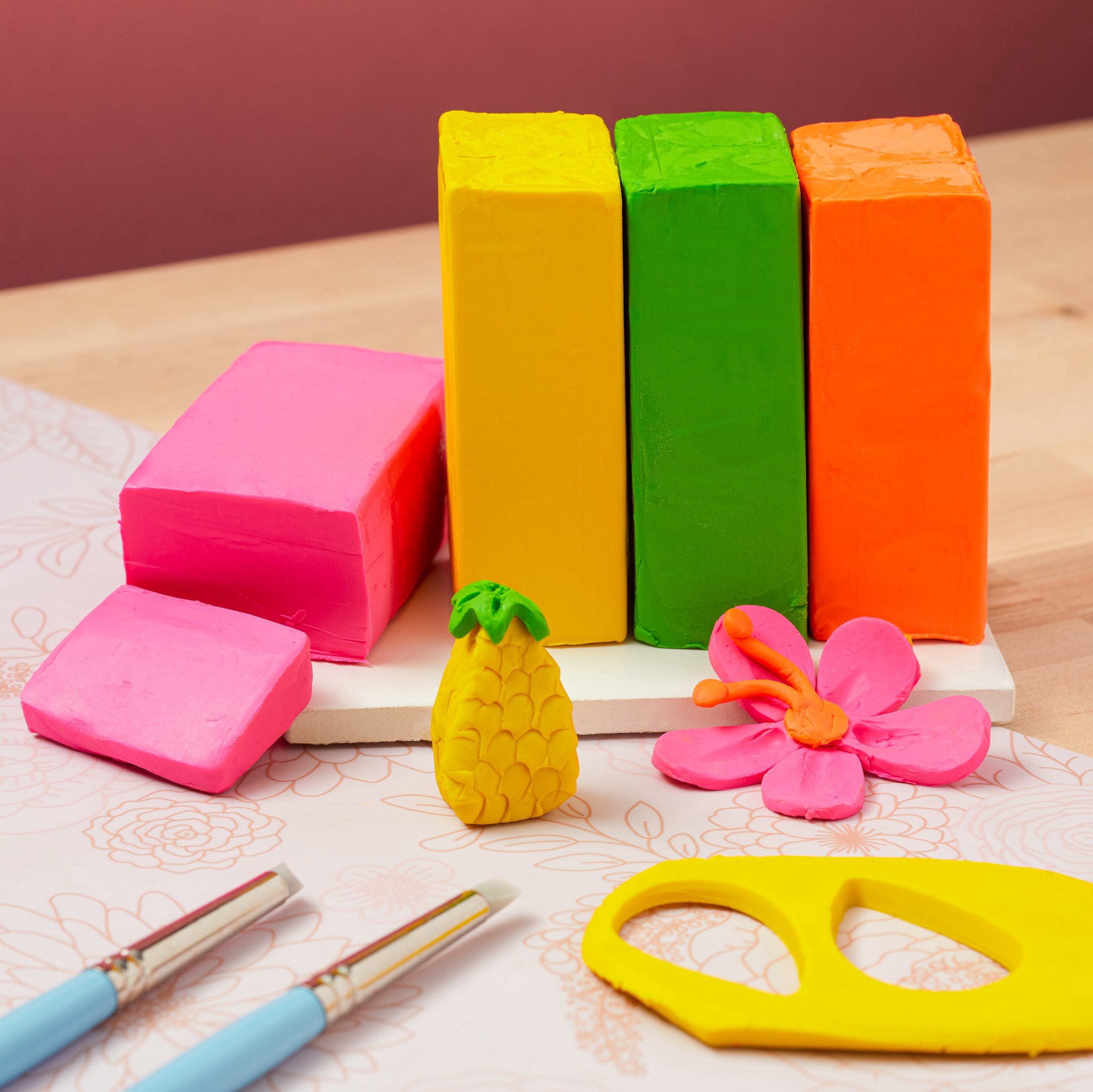 slide 2 of 4, Neon Plastalina Modeling Clay Set By Craft Smart, 1 lb