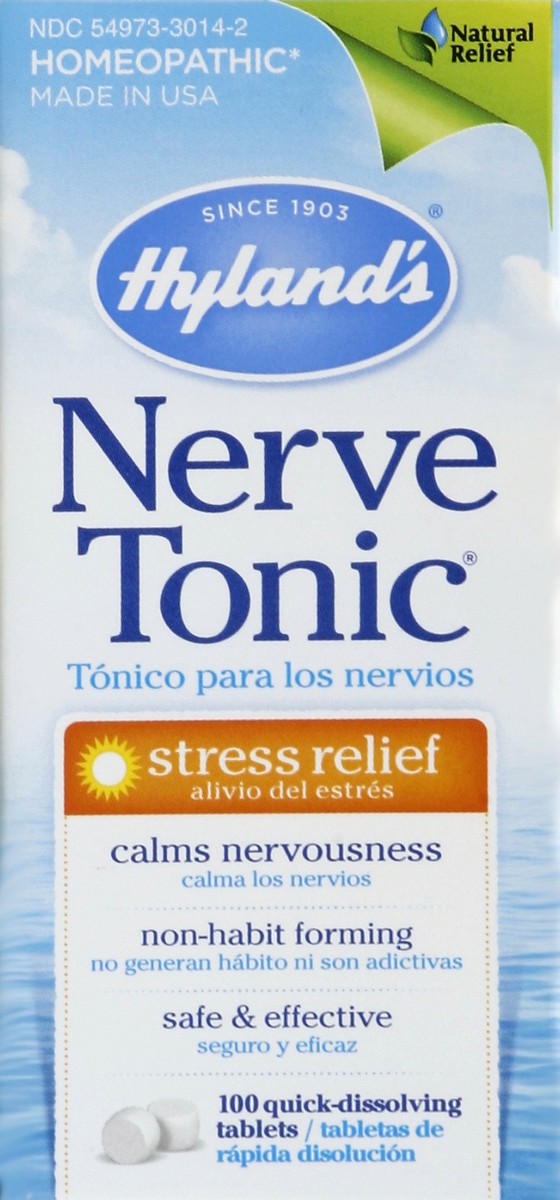 slide 4 of 5, Hyland's Nerve Tonic Stress Relief, 100 ct