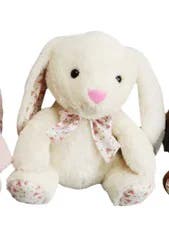 Holiday Home 12" Cream Bunny Plush