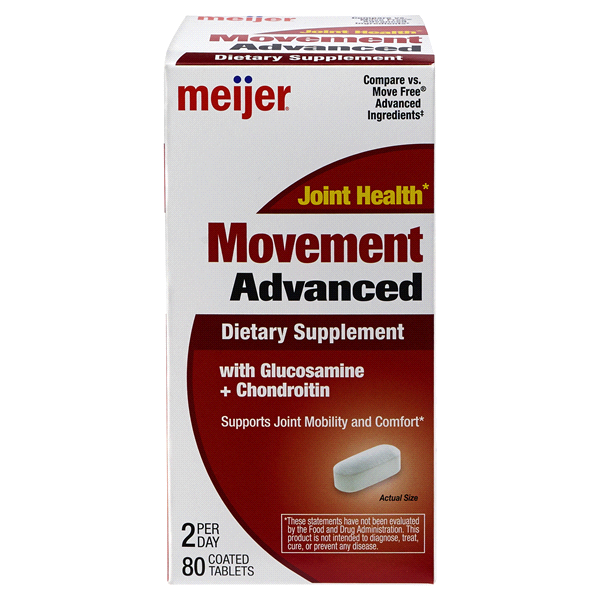 slide 1 of 3, Meijer Glucosamine Chondroitin Advanced Triple Strength, 80 ct