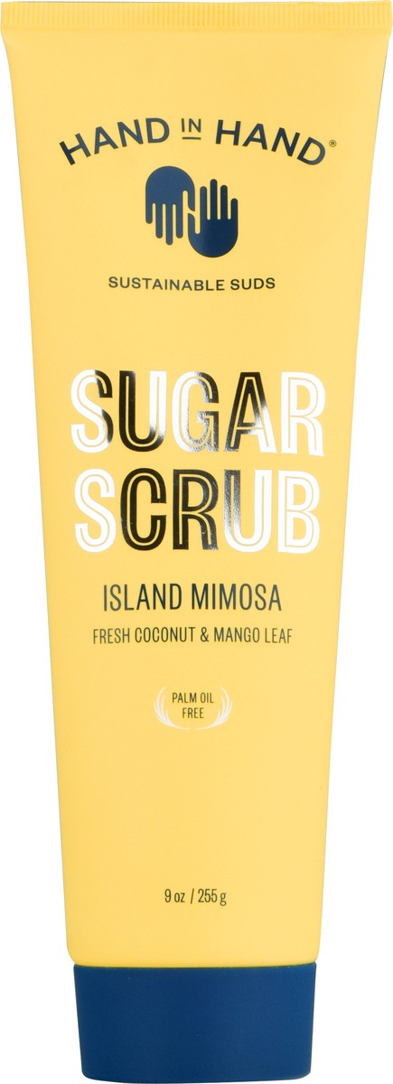 slide 9 of 12, Hand in Hand Island Mimosa Fresh Coconut & Mango Leaf Sugar Scrub 9 oz, 9 oz