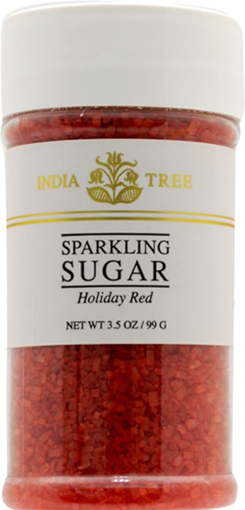 slide 1 of 1, India Tree Holiday Red Sparkling Sugar, 3.5 oz