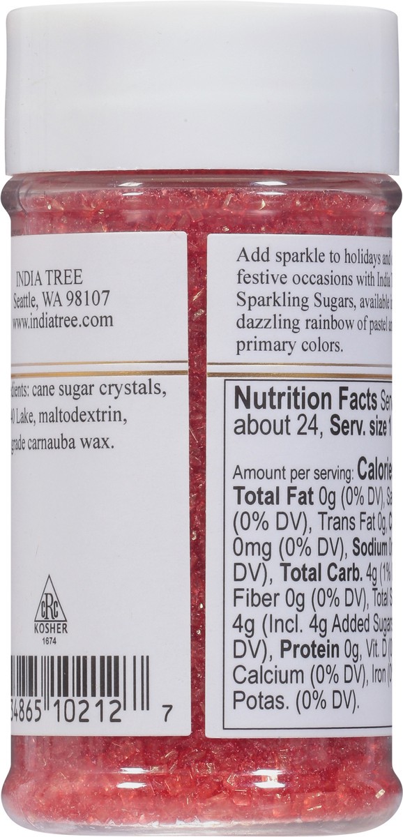 slide 2 of 9, India Tree Red Sparkling Sugar - 3 Oz, 3 oz