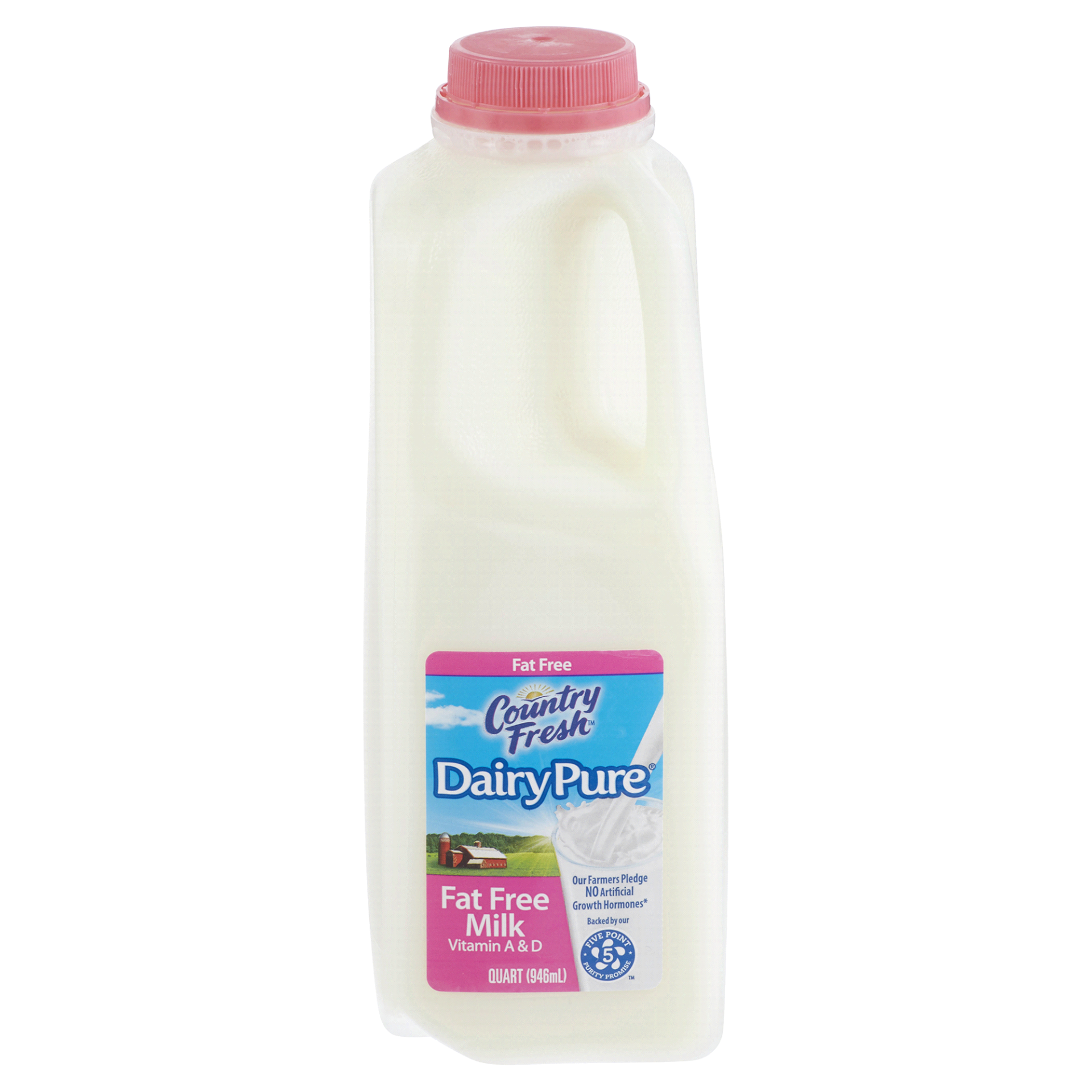 slide 1 of 2, Dairy Pure Skim Milk, 1 qt