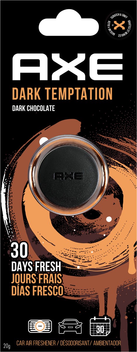 slide 3 of 3, Axe Mini Vent Clip Car Air Freshener (Dark Temptation Scent, 1 Pack), 0.70 fl oz