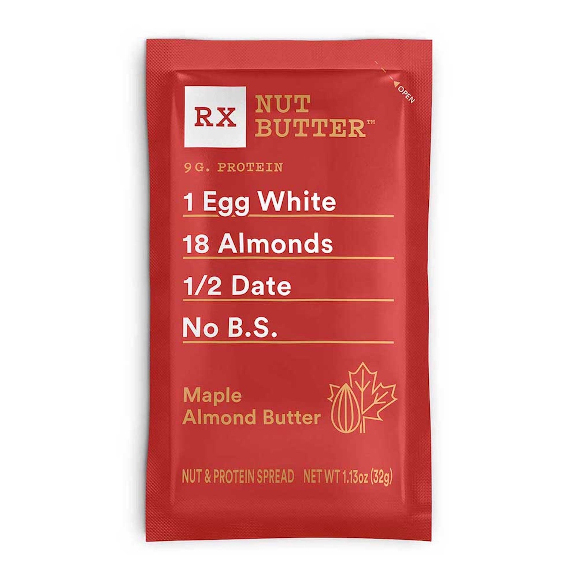 slide 1 of 5, RXBAR RX Nut Butter Almond Butter, Delicious Flavor, Maple, 1.13 oz