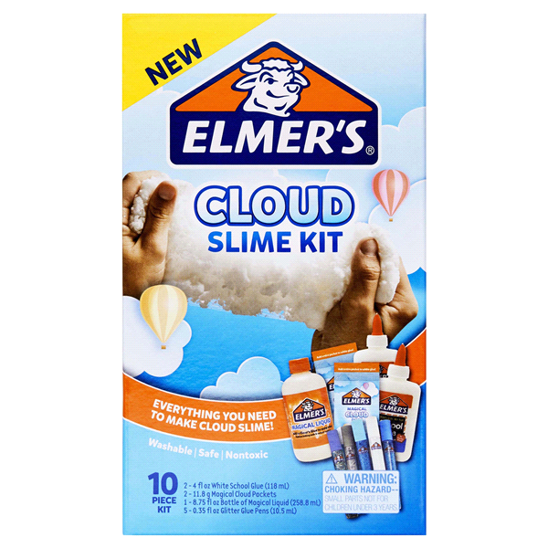 slide 1 of 1, Elmer's Cloud Slime Kit, 10 ct