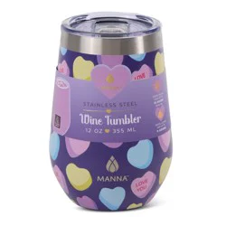 Manna Wine Tumbler - Purple Heart Print