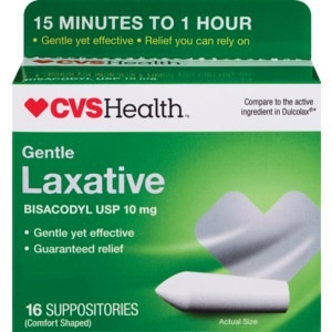 slide 1 of 1, CVS Health Gentle Bisacodyl Usp Laxative Suppositories, 16ct, 16 ct