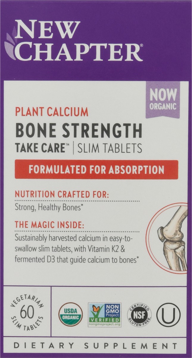 slide 5 of 9, New Chapter Bone Strength Take Care Slim Tabs Dietary Supplement, 60 ct