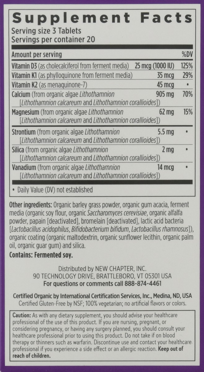 slide 9 of 9, New Chapter Bone Strength Take Care Slim Tabs Dietary Supplement, 60 ct