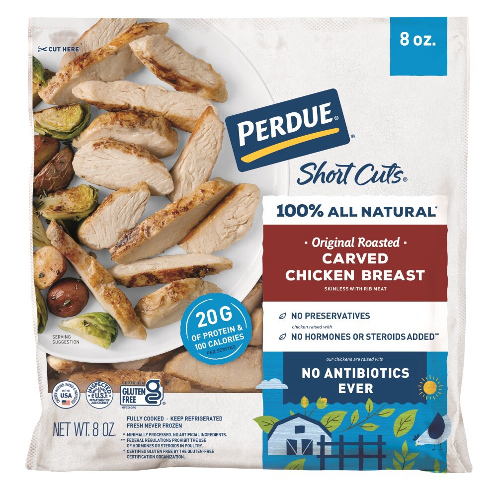 slide 1 of 1, PERDUE® SHORT CUTS® Roasted White Meat Chicken Strips, 8 oz, 8 oz