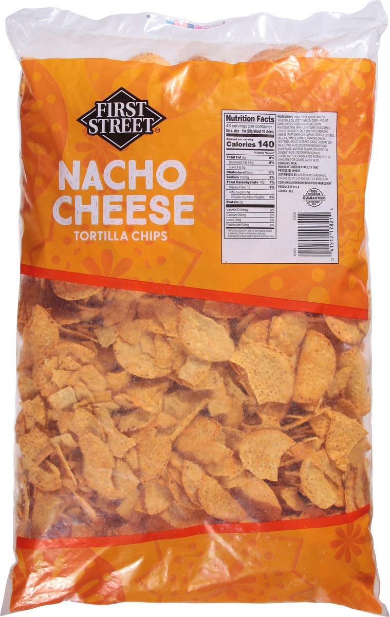 slide 13 of 14, First Street Yellow Round Nacho Tortilla Chips, 48 oz