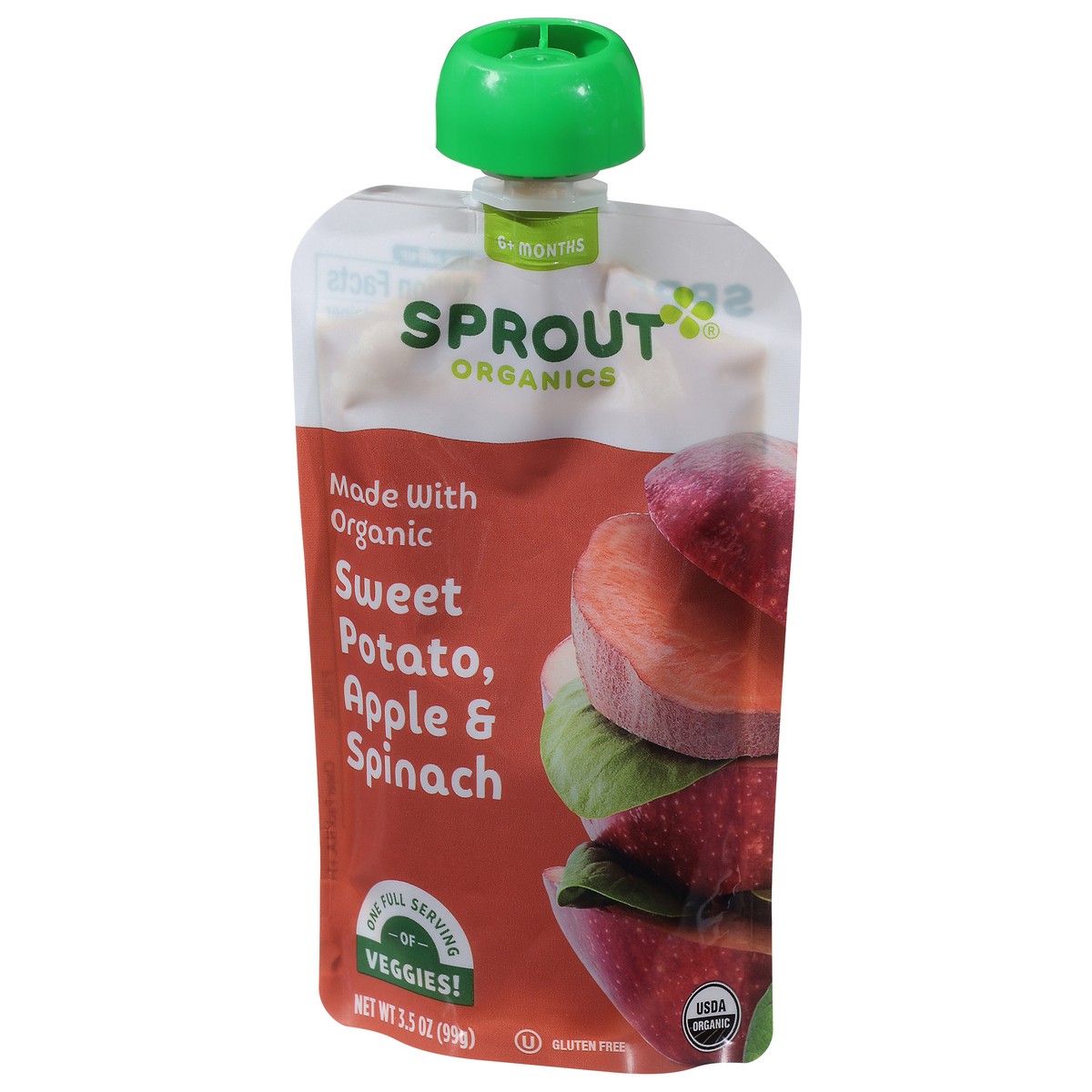 slide 3 of 9, Sprout Organics Sweet Potato, Apple & Spinach 3.5 oz, 3.5 oz