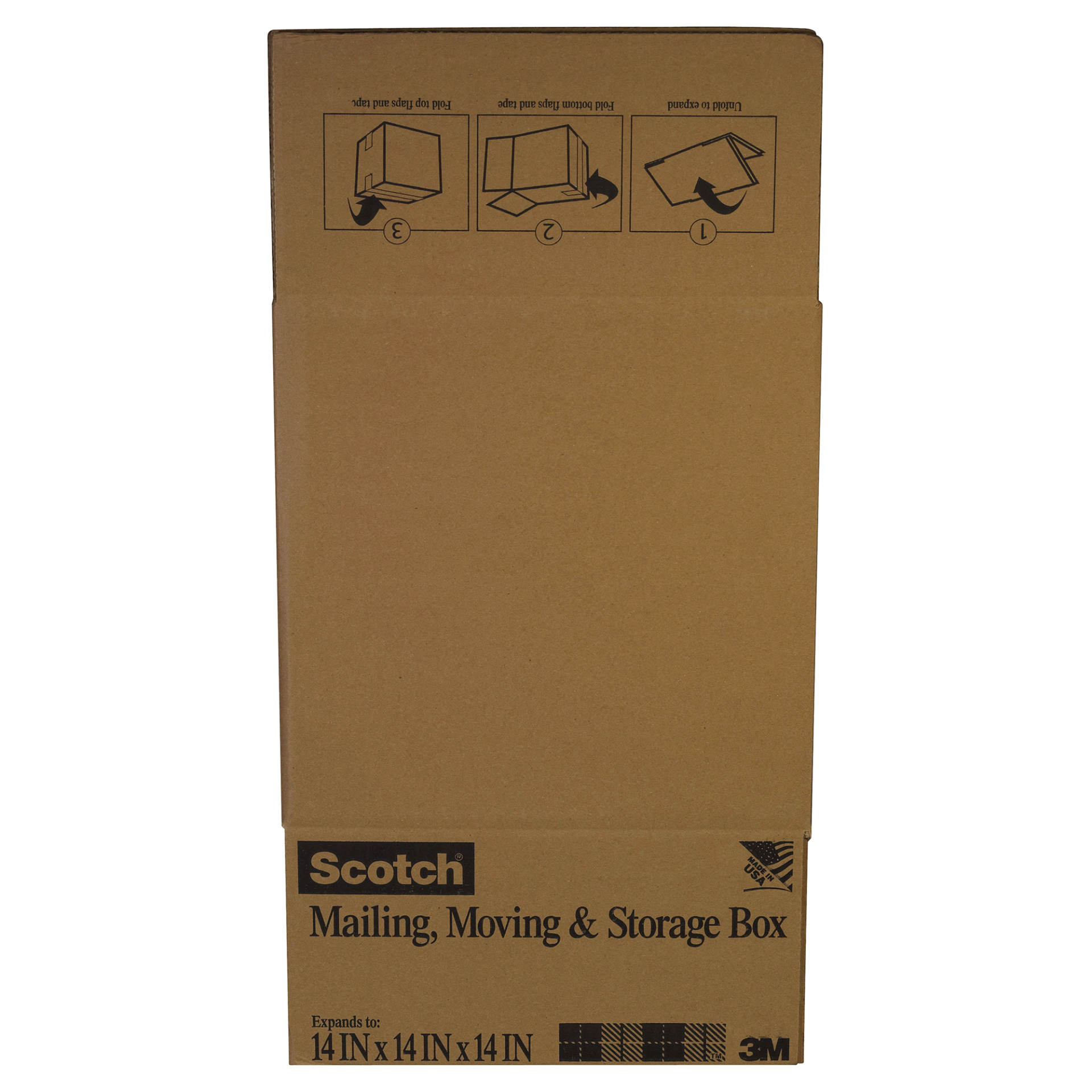 slide 1 of 1, Scotch 3M Scotch Mailing, Moving & Storage Box 14"X14"X14", 14 in x 14 in x 14 in