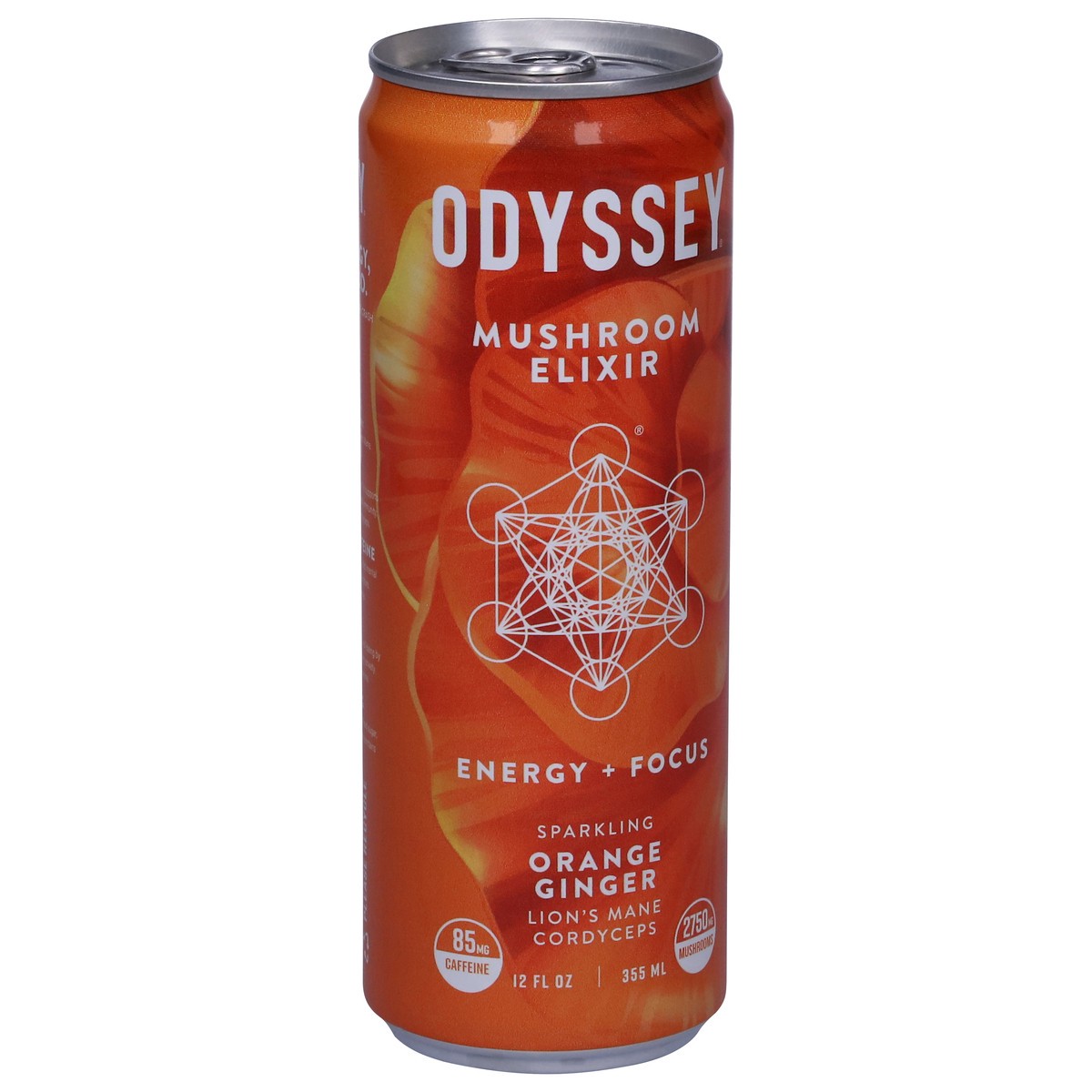 slide 3 of 13, Odyssey Energy + Focus Sparkling Orange Ginger Mushroom Elixir 12 fl oz, 12 fl oz