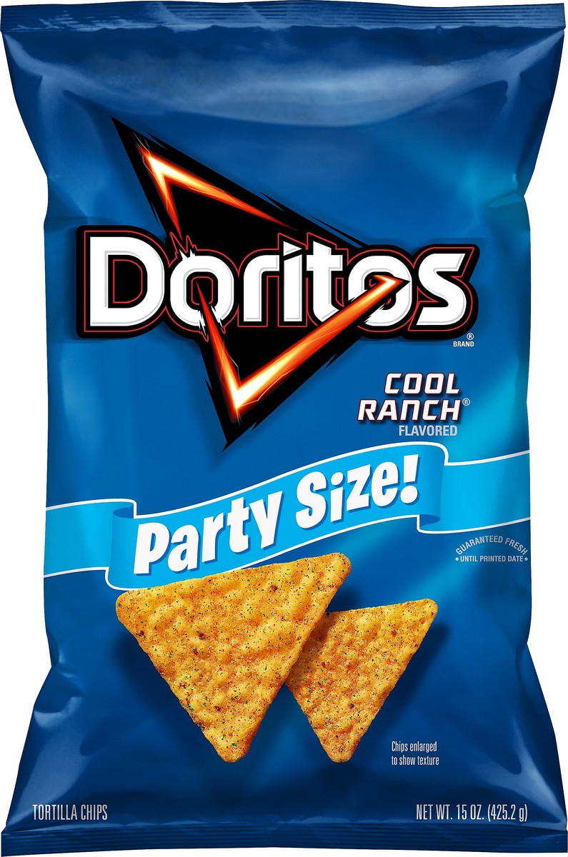 slide 2 of 4, Doritos Tortilla Chips Cool Ranch Flavored 15 Oz, 15 oz