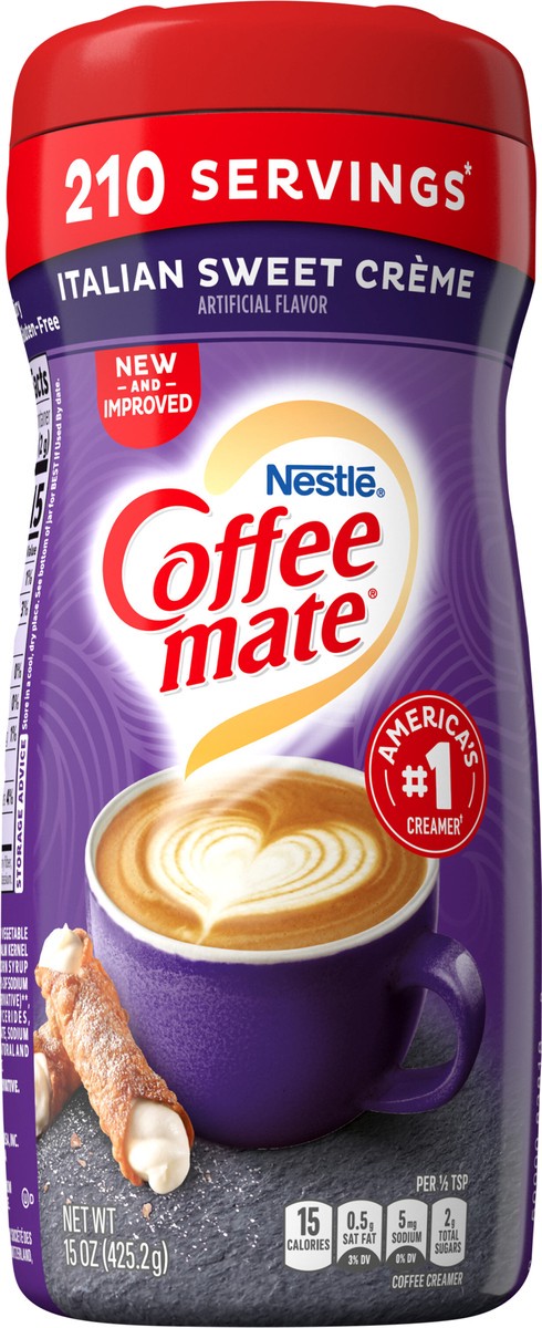 slide 4 of 9, Coffee mate Nestle Coffee mate Italian Sweet Creme Powder Coffee Creamer, 15 Ounce, 14.99 oz