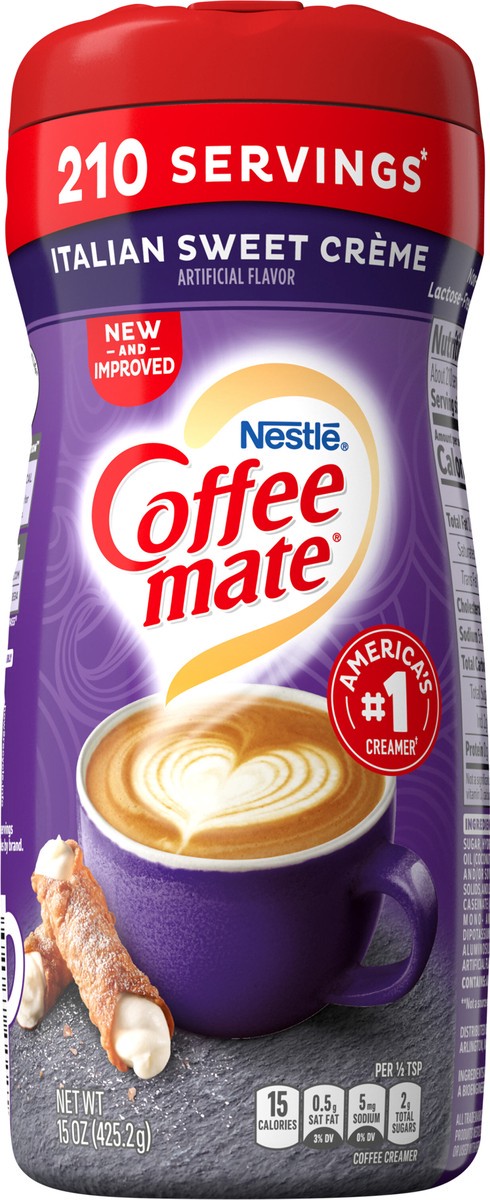 slide 9 of 9, Coffee mate Nestle Coffee mate Italian Sweet Creme Powder Coffee Creamer, 15 Ounce, 14.99 oz