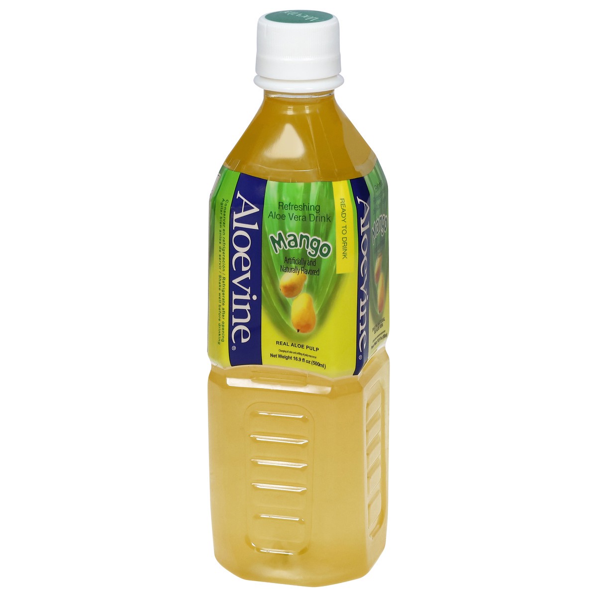 slide 13 of 13, Aloevine Refreshing Mango Aloe Vera Drink 16.9 fl oz, 16.9 fl oz