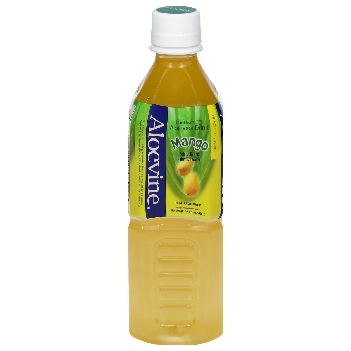 slide 3 of 13, Aloevine Refreshing Mango Aloe Vera Drink 16.9 fl oz, 16.9 fl oz