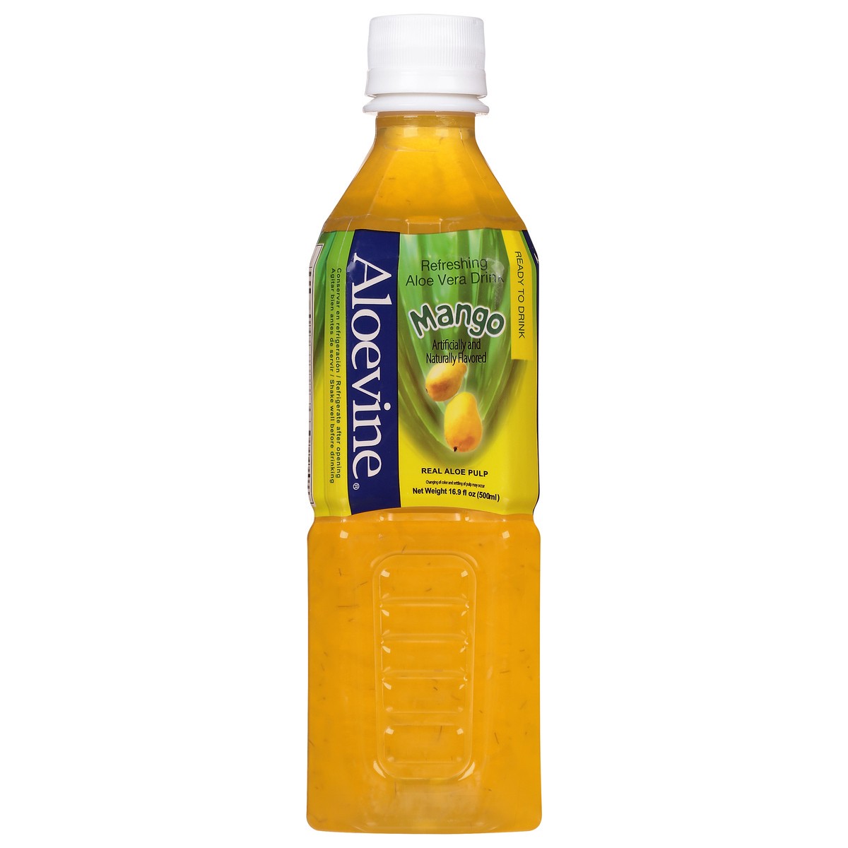 slide 1 of 13, Aloevine Refreshing Mango Aloe Vera Drink 16.9 fl oz, 16.9 fl oz