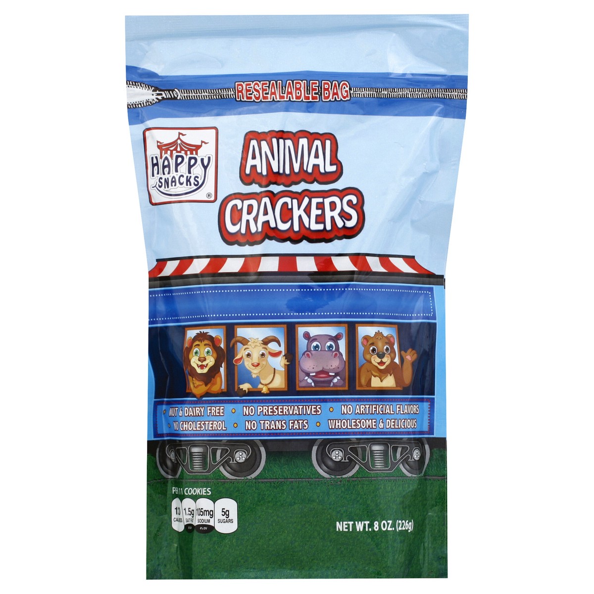 slide 3 of 3, Happy Snacks Animal Crackers, 8 oz