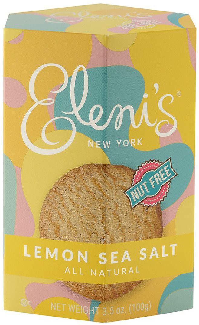 slide 1 of 1, Elenis Lemon Sea Salt Cookies Box, 3.5 oz
