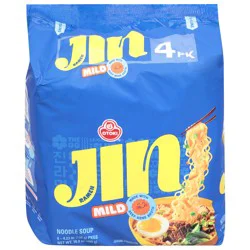 Jin Ramen Mild Noodle Soup - 4 x 4.23 oz Packages