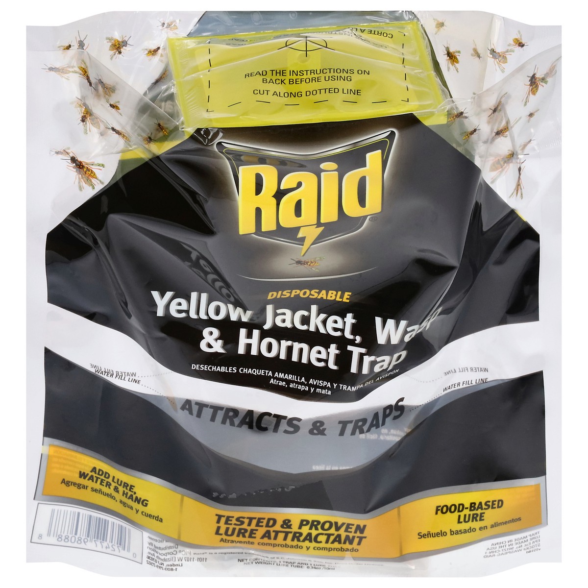 slide 1 of 11, Raid Disposable Yellow Jacket, Wasp & Hornet Trap 1 ea, 1 ct