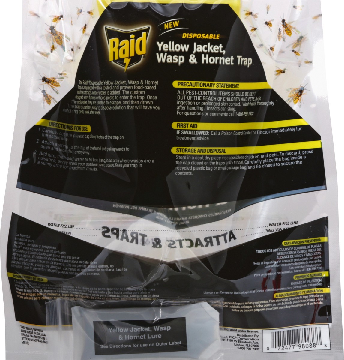 slide 3 of 11, Raid Disposable Yellow Jacket, Wasp & Hornet Trap 1 ea, 1 ct