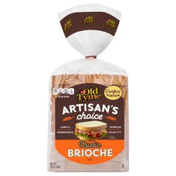 Schmidt Artisan's Choice Rustic Brioche Bread, Half Loaf, 14 oz (395g), 80 Calories per Serving, Perfect Portion for Busy Families, Creamy White