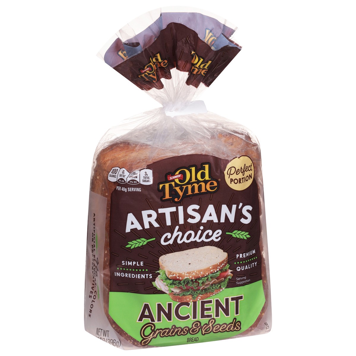 slide 5 of 15, Old Tyme Artisan's Choice Ancient Grains & Seed Bread 14 oz, 14 oz