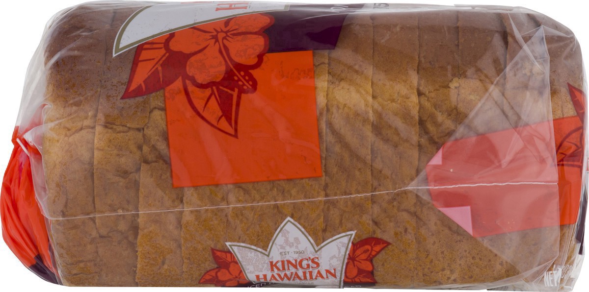 slide 6 of 20, King's Hawaiian Honey Wheat Hawaiian Sweet Sliced Bread, 13.5 oz