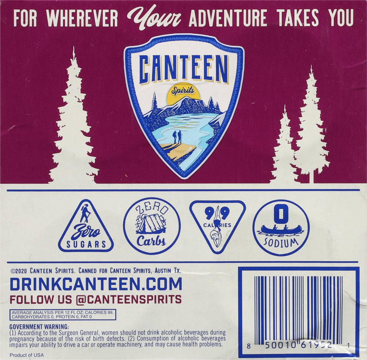 slide 4 of 9, Canteen Black Cherry, 48 fl oz