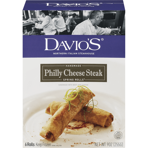 slide 1 of 1, Davio's Handmade Philly Cheese Steak Spring Rolls, 6 ct; 1.5 oz