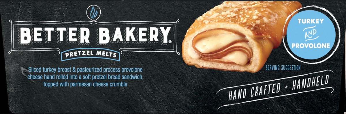 slide 5 of 9, Better Bakery Turkey & Provolone Pretzel Melts, 255.15 g