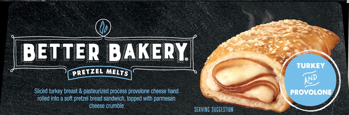 slide 7 of 9, Better Bakery Turkey & Provolone Pretzel Melts, 255.15 g