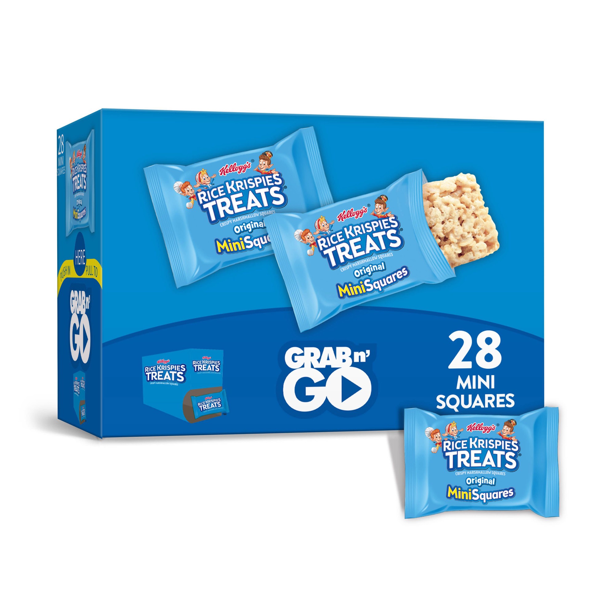 slide 1 of 10, Rice Krispies Treats Kellogg's Rice Krispies Treats Mini Marshmallow Snack Bars, Original, 10.9 oz, 28 Count, 11.2 oz